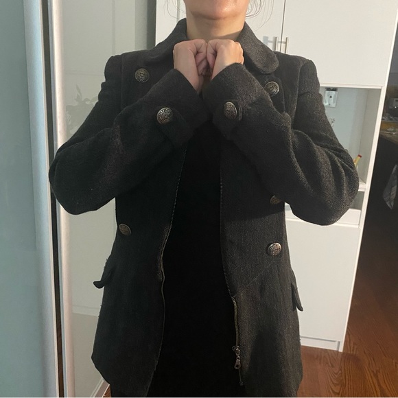 Grey button down jacket size S - Picture 3 of 8